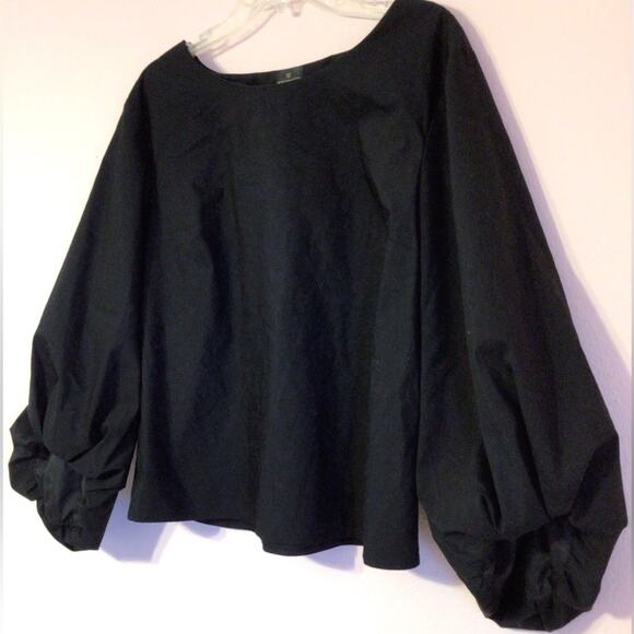 Worthington black bell sleeve blouse size Large - Picture 4 of 5